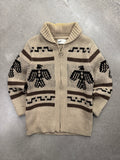 Winona Knits Thunderbird Cowichan Cardigan Sweater - L