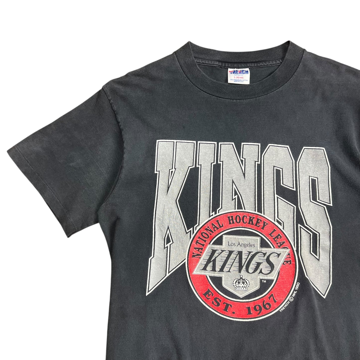 1990 Faded Los Angeles Kings T-shirt - L