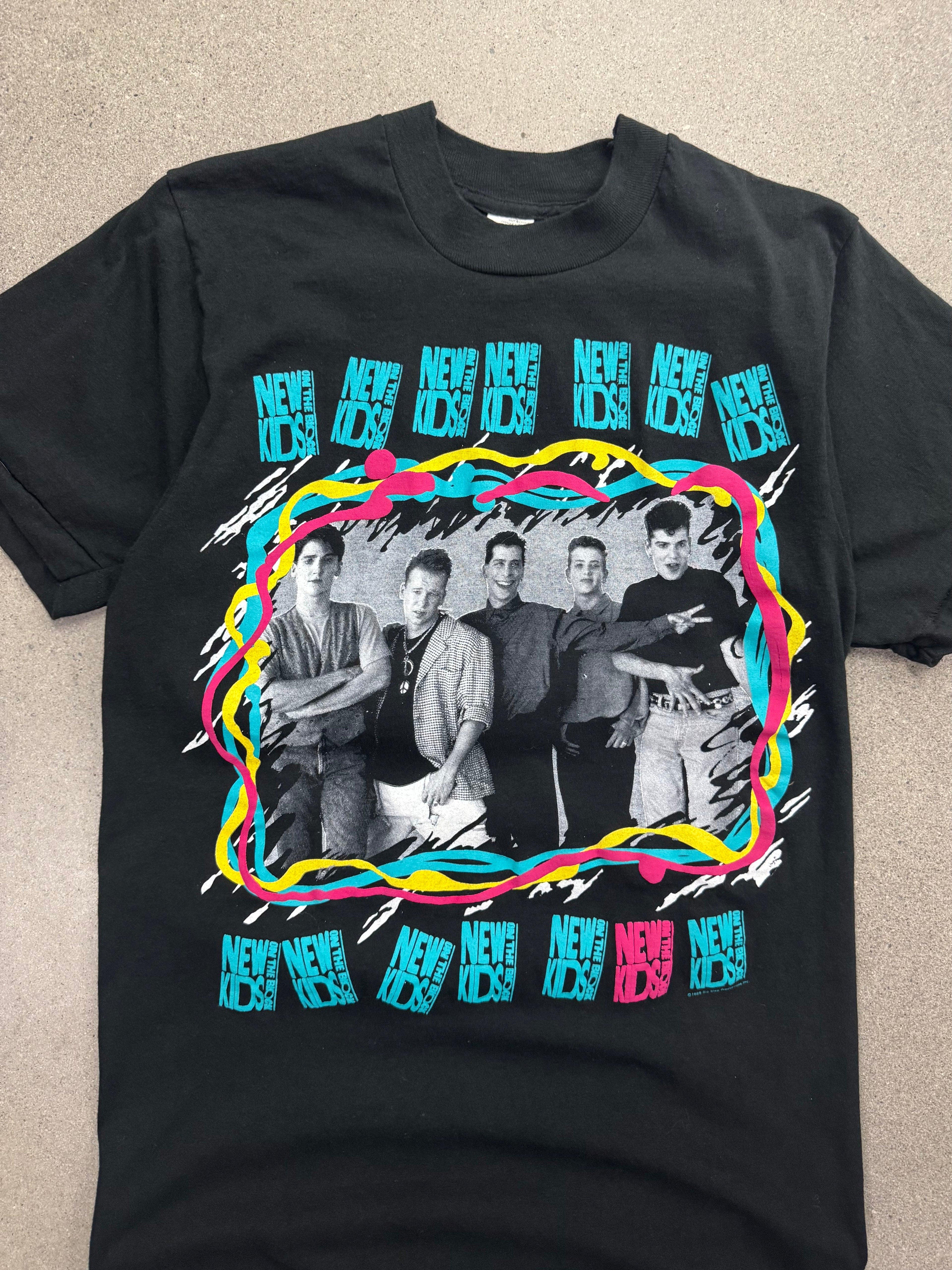 1989 New Kids On The Block Canadian Tour T-Shirt - M