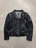 Danier Asymmetrical Leather Moto Jacket - XL