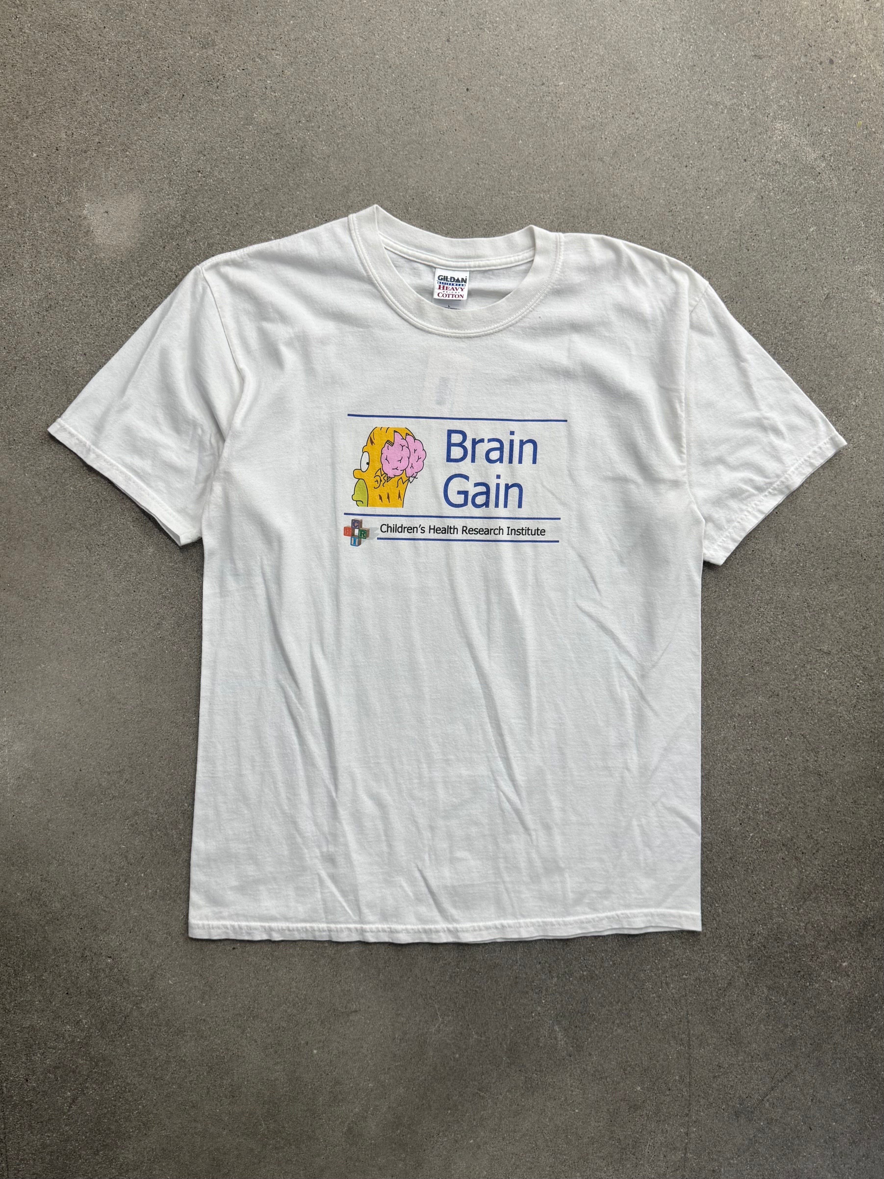 T-shirt Homer Simpson Brain Gain Health Research - L