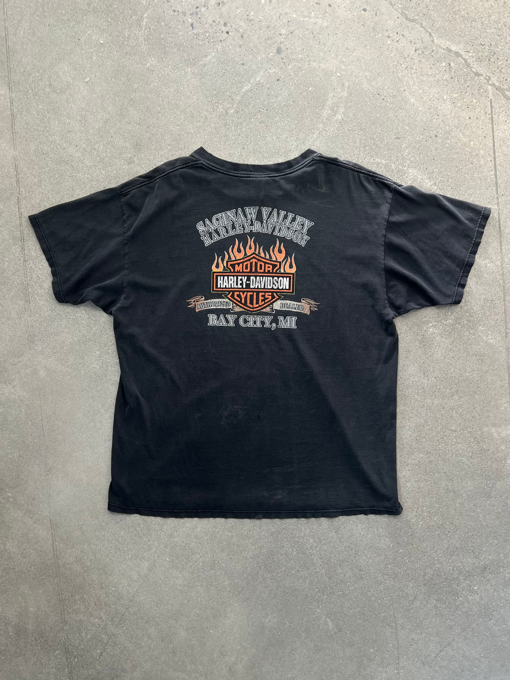 Faded Harley-Davidson Saginaw Valley Flame T-Shirt - XXL