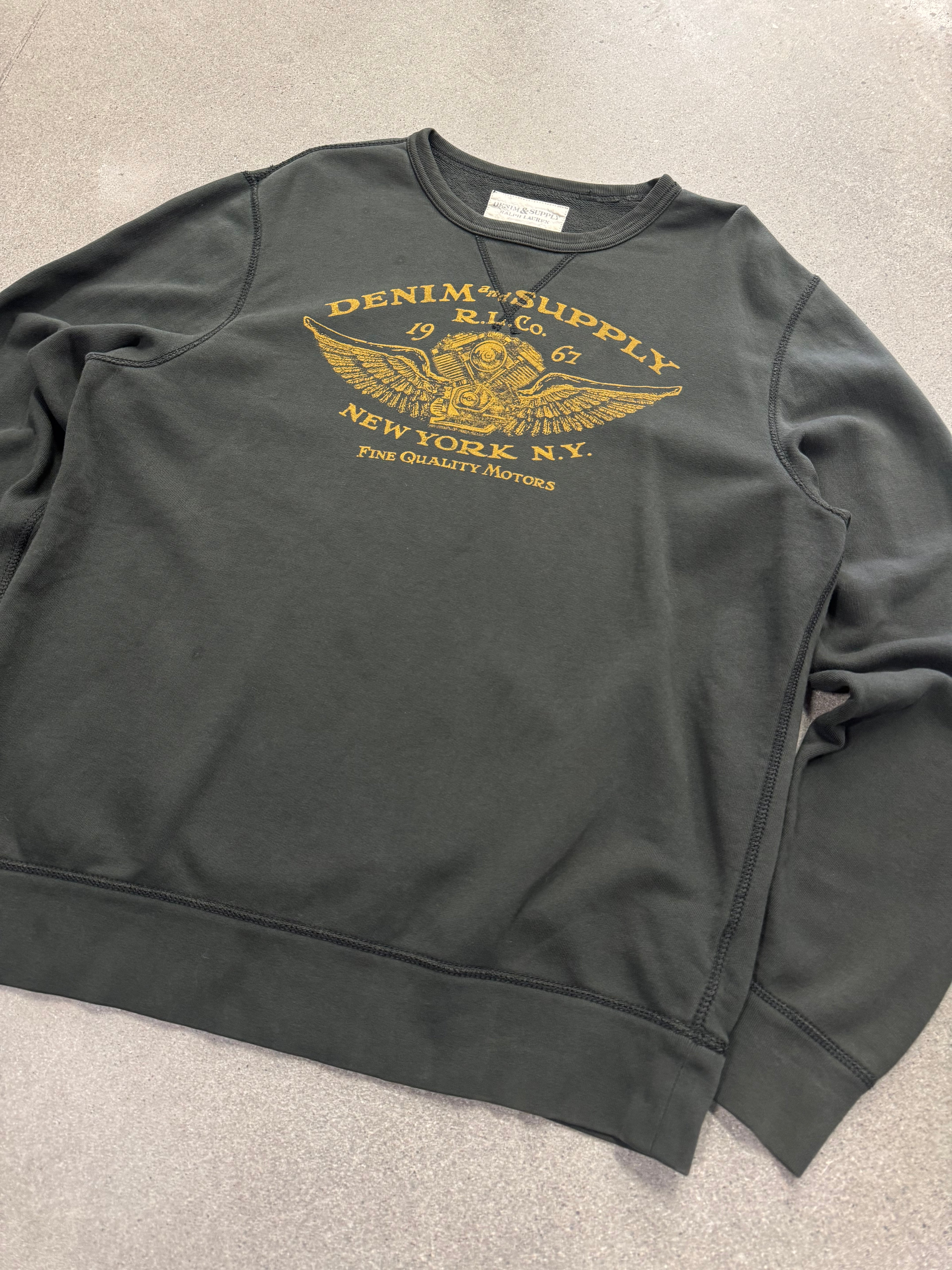 Denim & Supply Ralph Lauren New York Motors Crewneck Sweatshirt - XL
