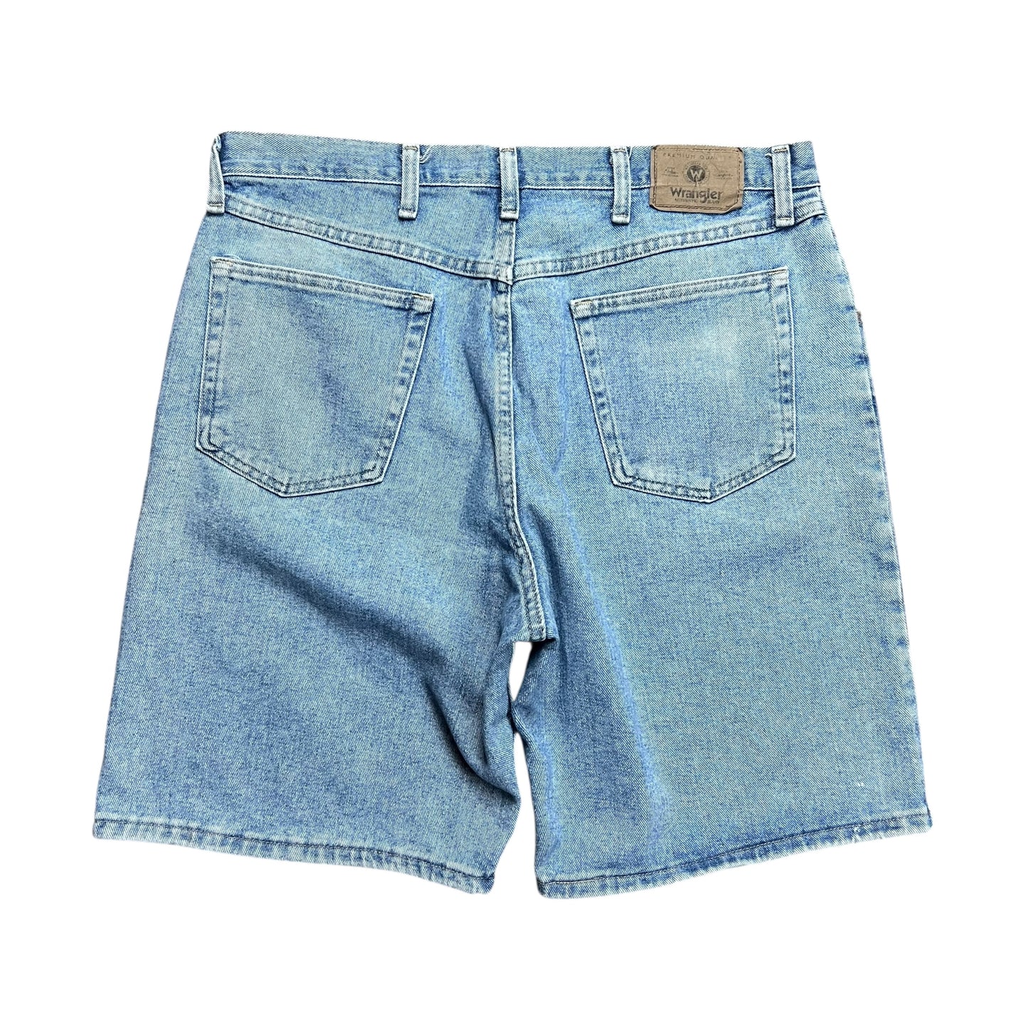 Wrangler Faded Light Wash Baggy Jean Shorts - 36"
