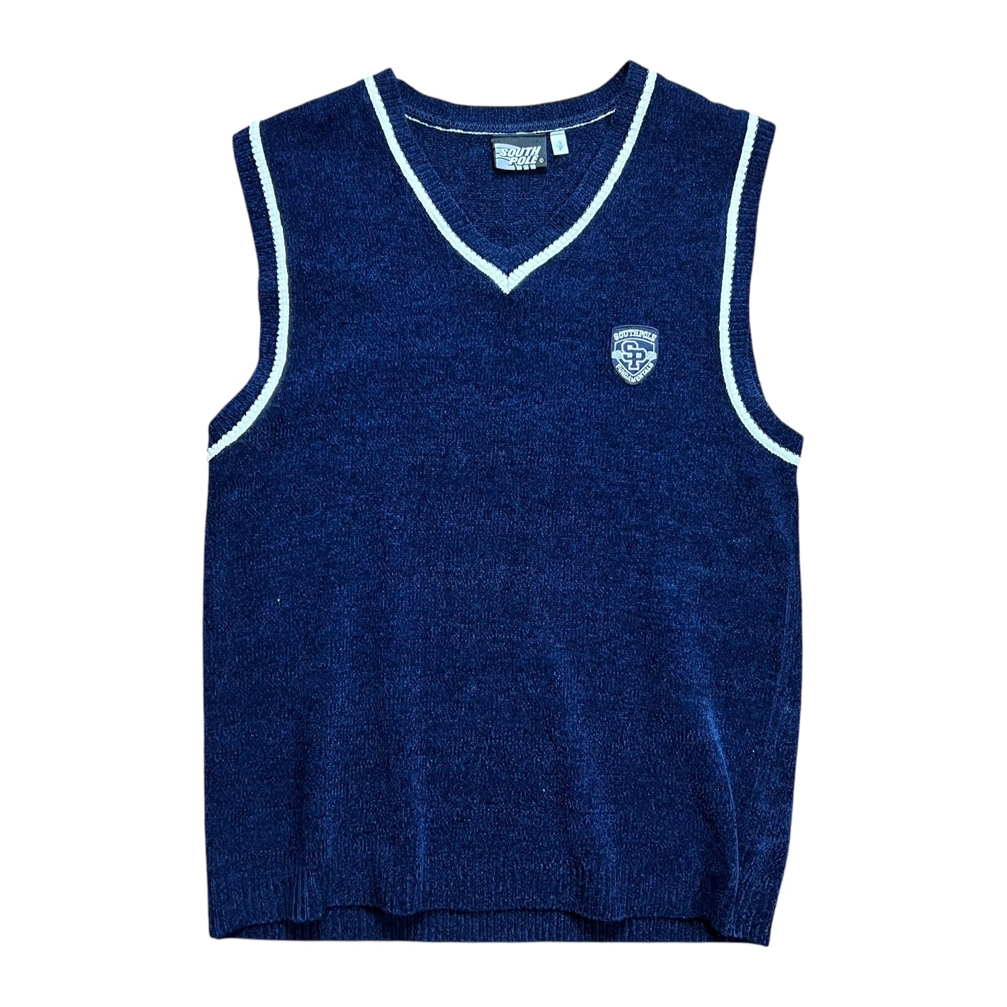 Southpole Blue Chenille Vest - L