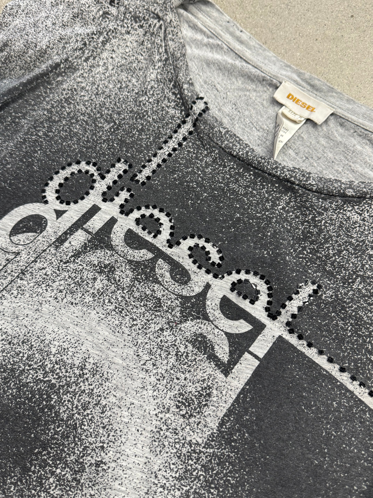 Diesel Rhinestone Shadow T-Shirt - M