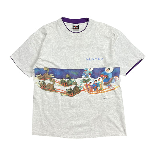 1994 Alaska Double Layer Wrap-around Souvenir T-shirt - XL