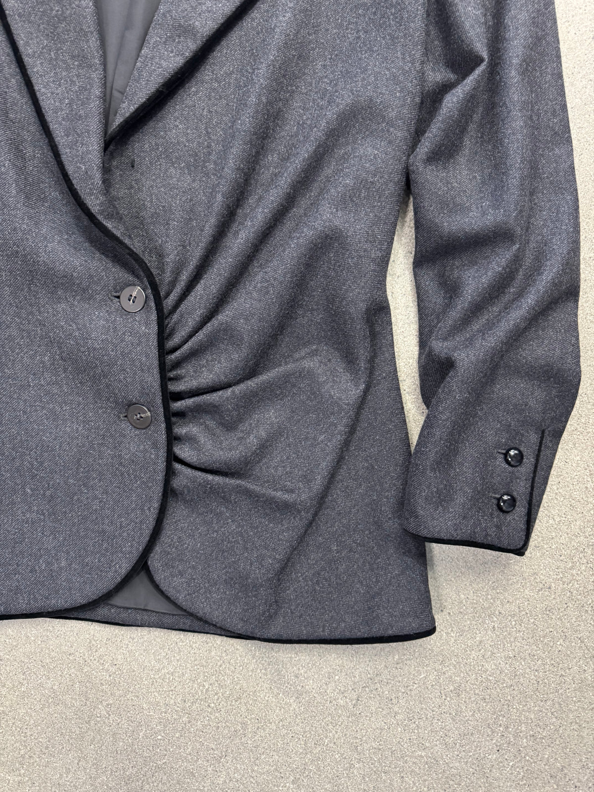 Valentino Boutique Velvet-Trimmed Blazer - M