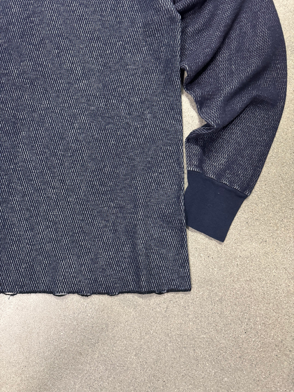 Blank Waffle-Knit Long Sleeve Thermal Shirt - M