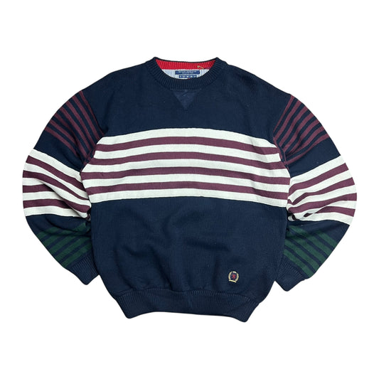 Tommy Hilfiger Striped Heavyweight Knit Sweater - XL