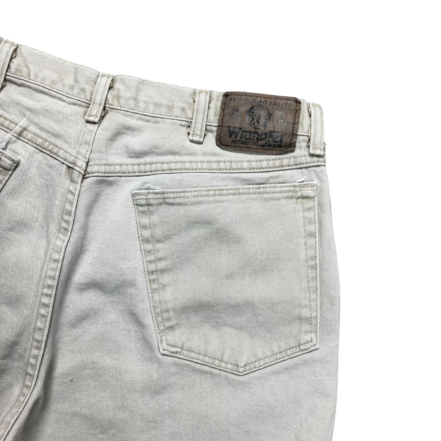 Wrangler Plain Beige Jean Shorts - 32”