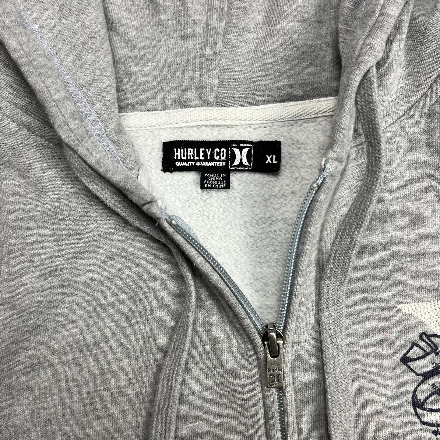 Hurley Grey Full-Zip Hoodie - XL