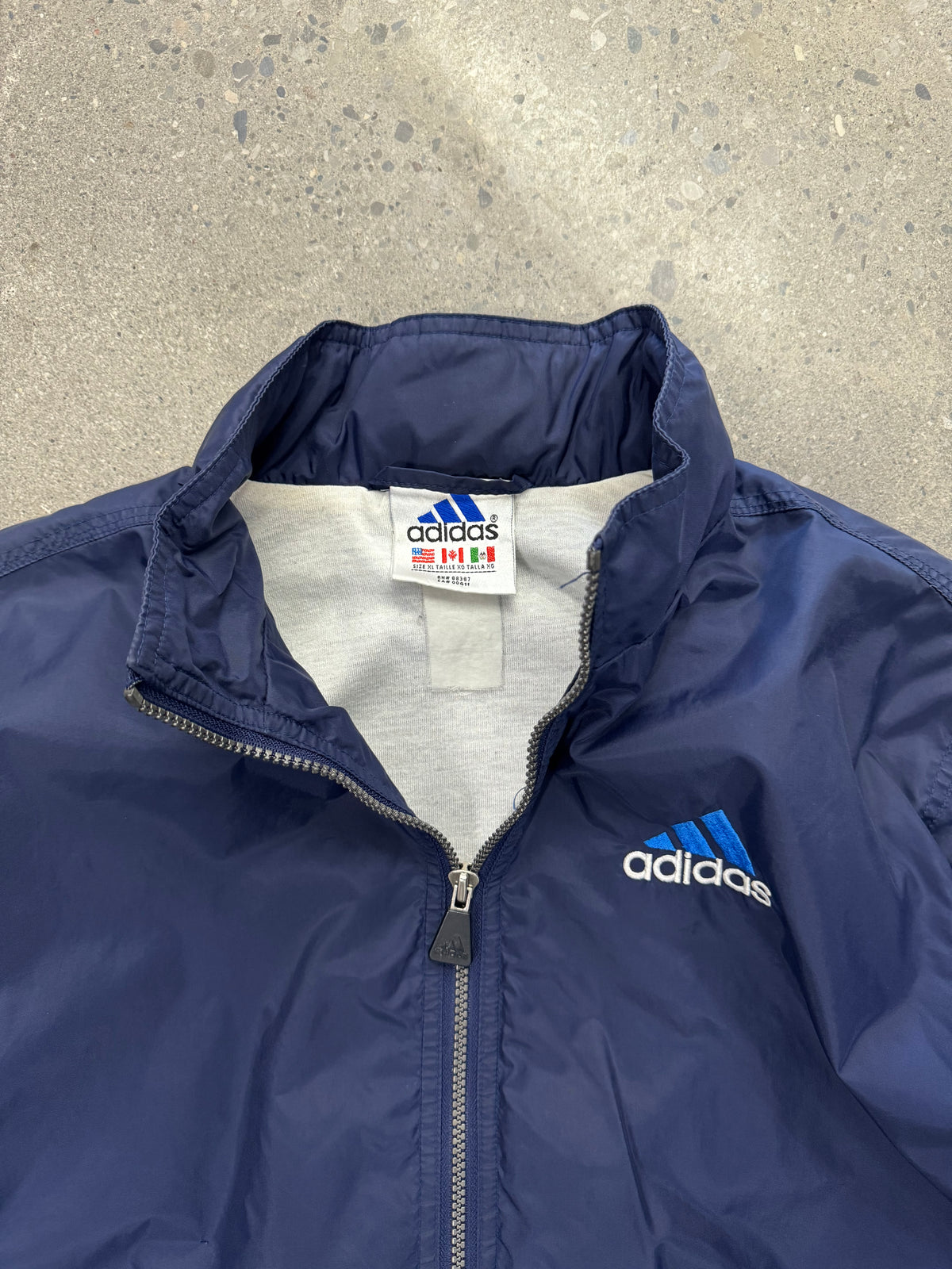 Adidas Spell-out Windbreaker Track Jacket - L