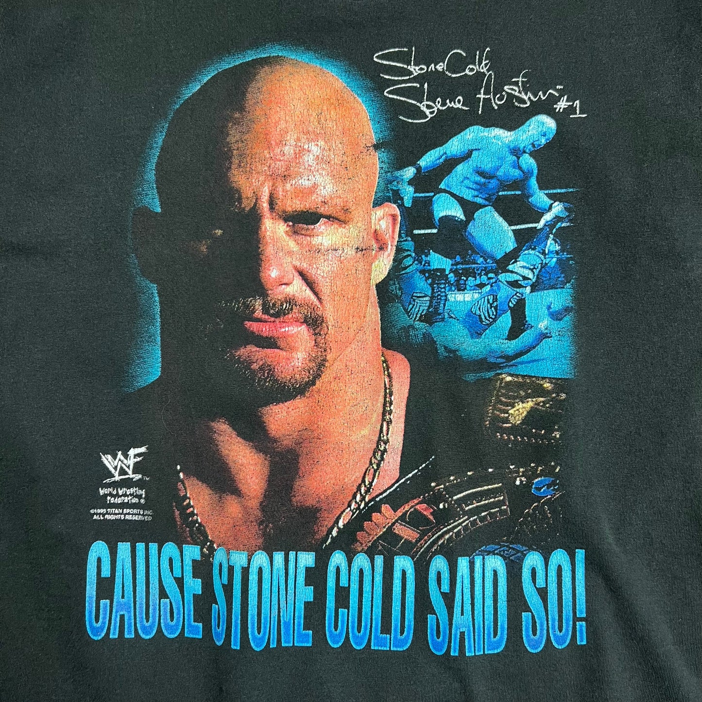 1999 WWF Stone Cold Steve Austin T-shirt - L