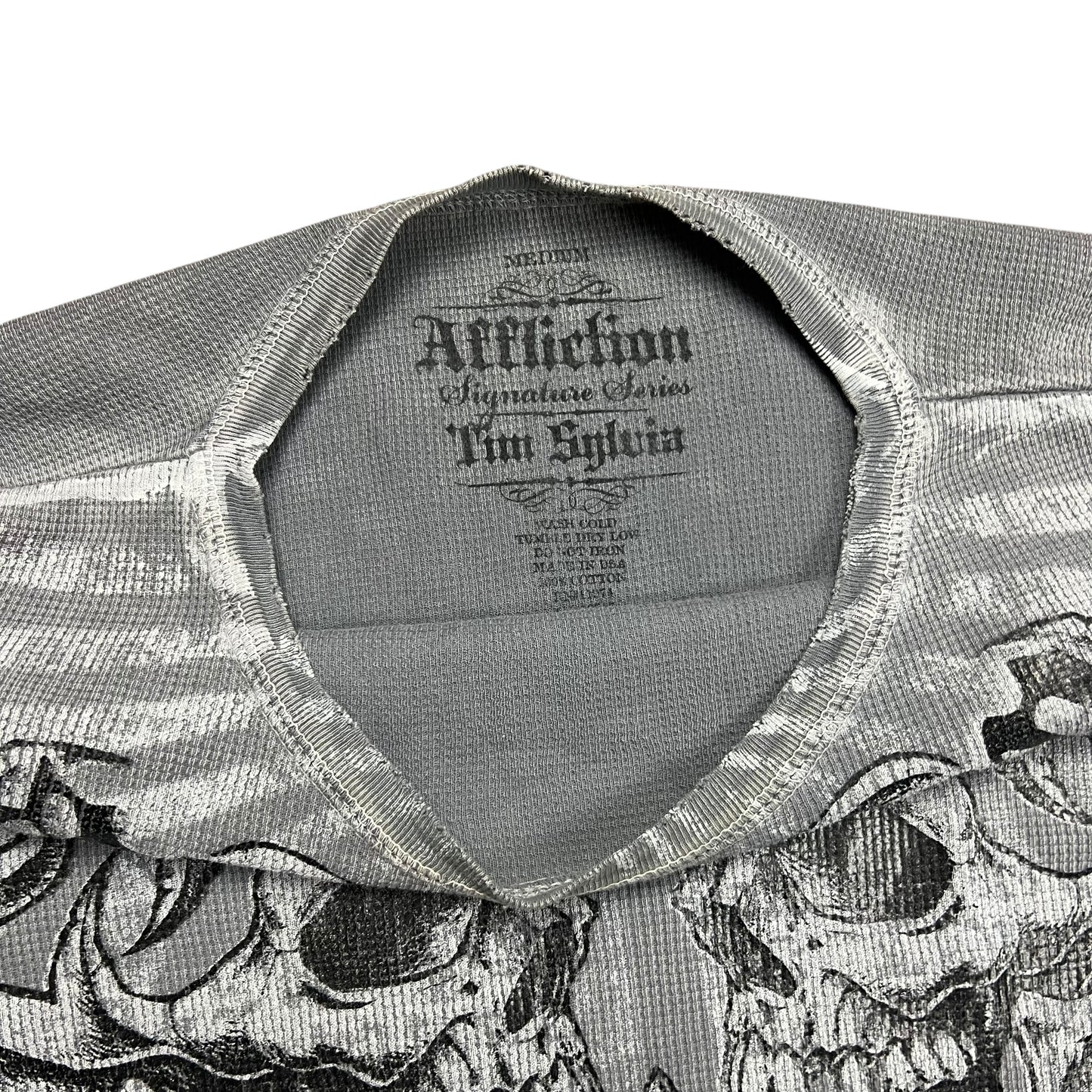 Affliction Tim Sylvia Gothic Thermal Shirt - L