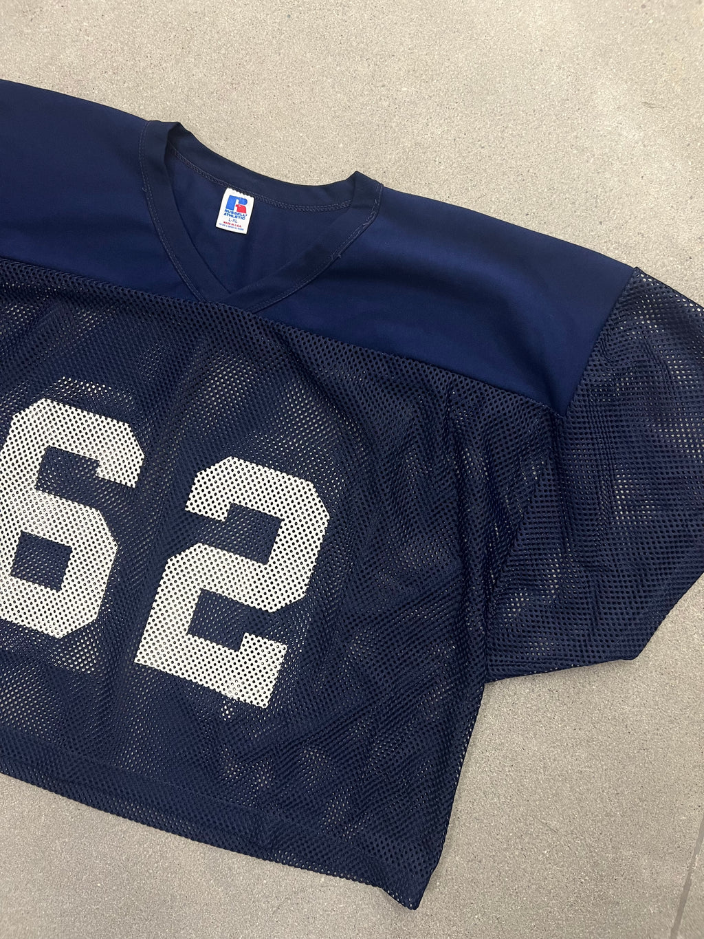 Russell Athletic Cropped Mesh Football Practice Jersey - L