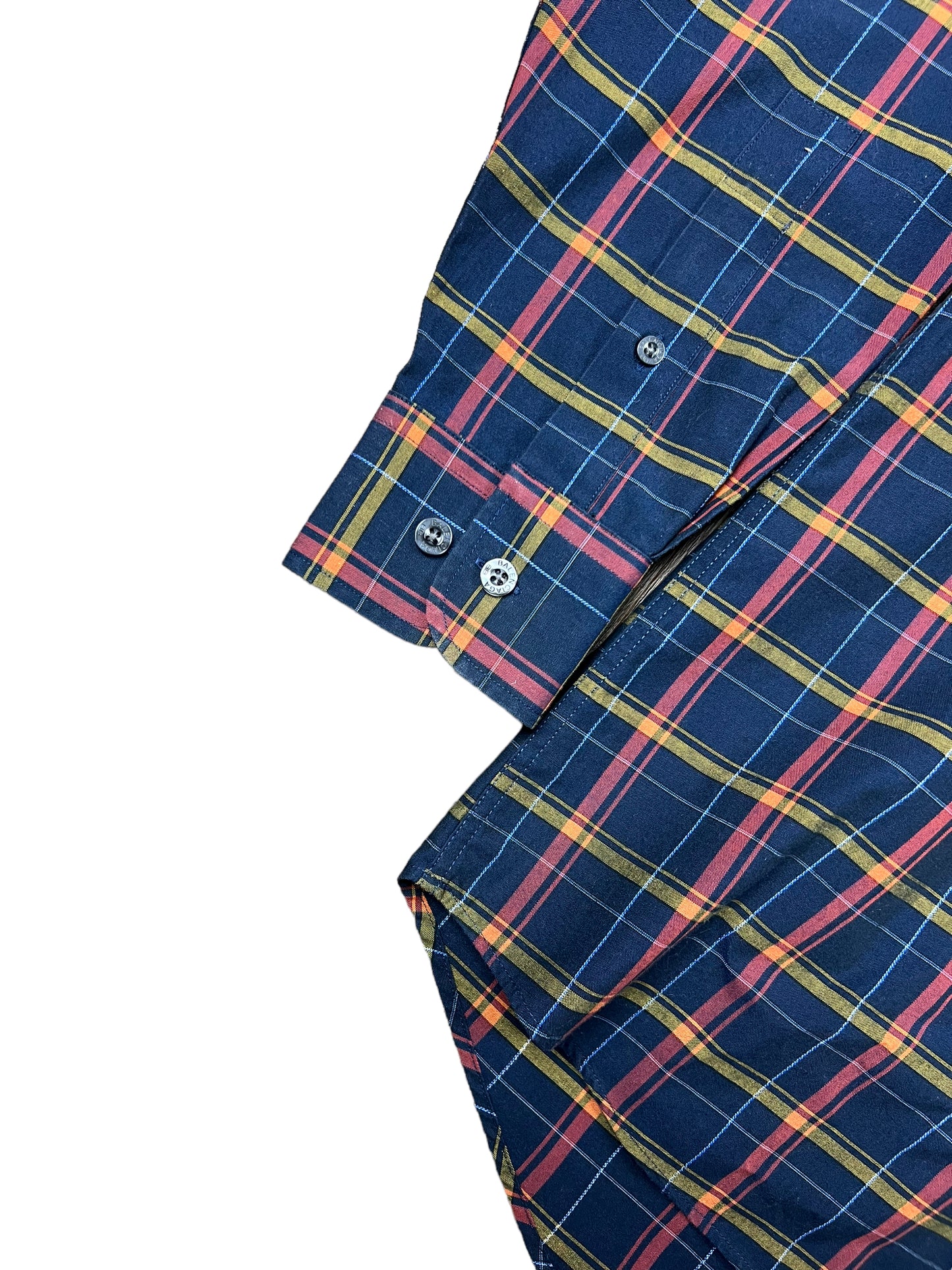 Balenciaga Navy Checkered Button-up Shirt - L