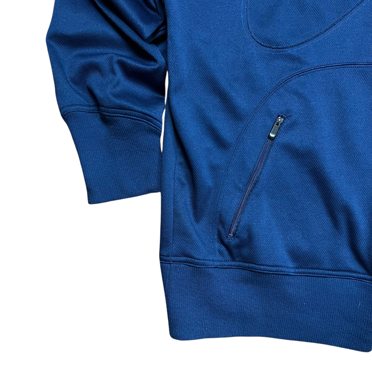 Nike Navy Embossed Logo Zip-up Sweater - XL