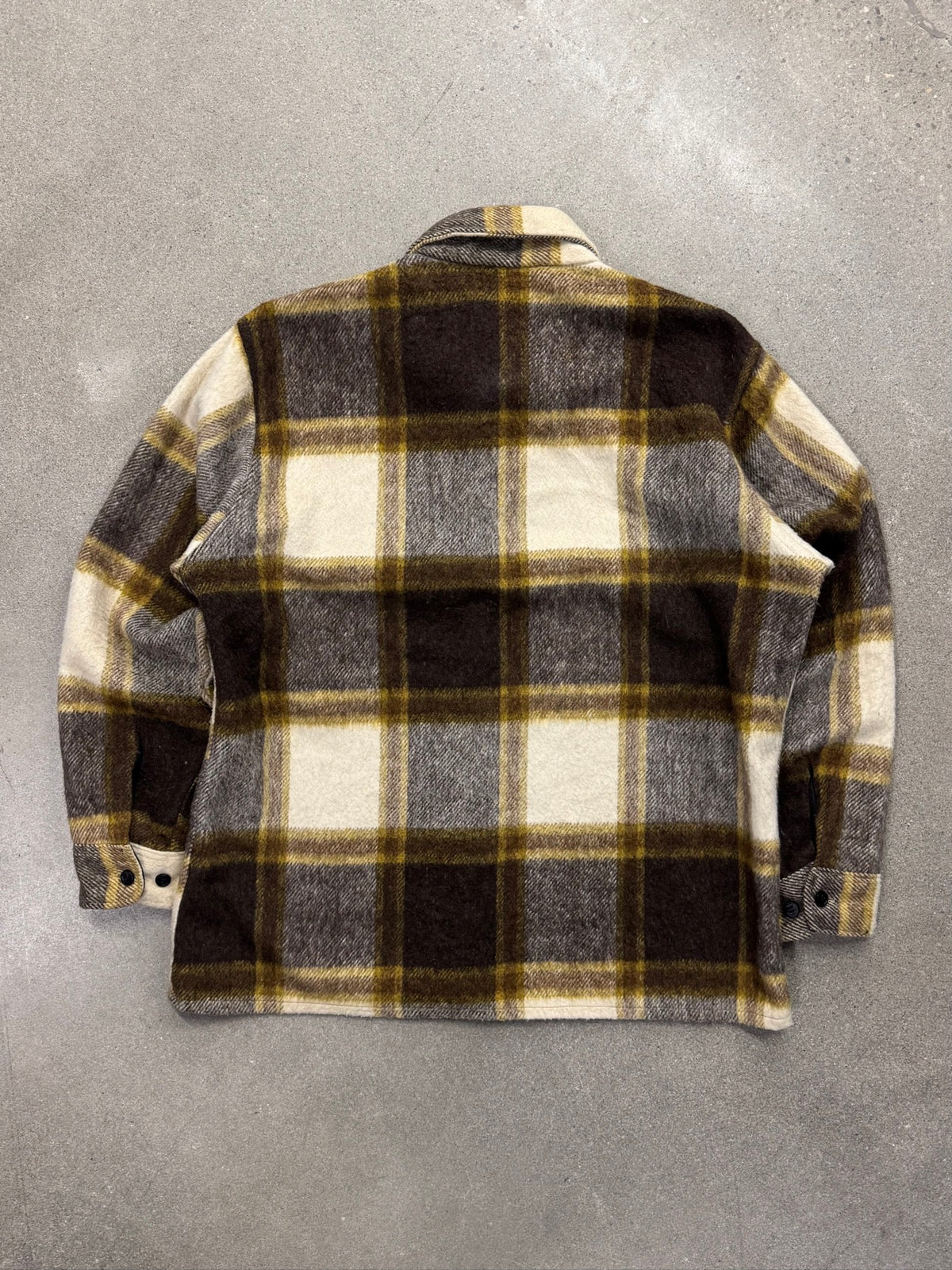 Atleigh C.P.O. Plaid Button-Up Flannel Jacket - L