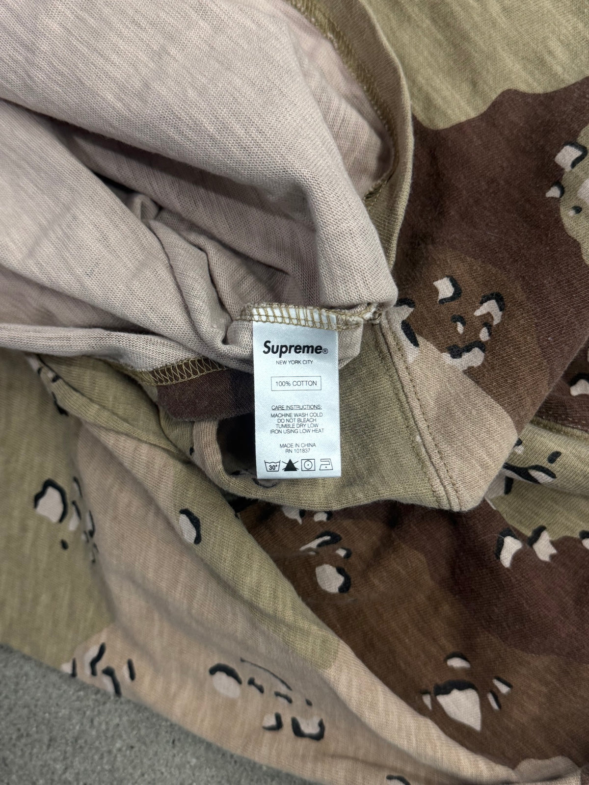 Supreme Desert Camo Long Sleeve Jersey Knit Shirt - XL