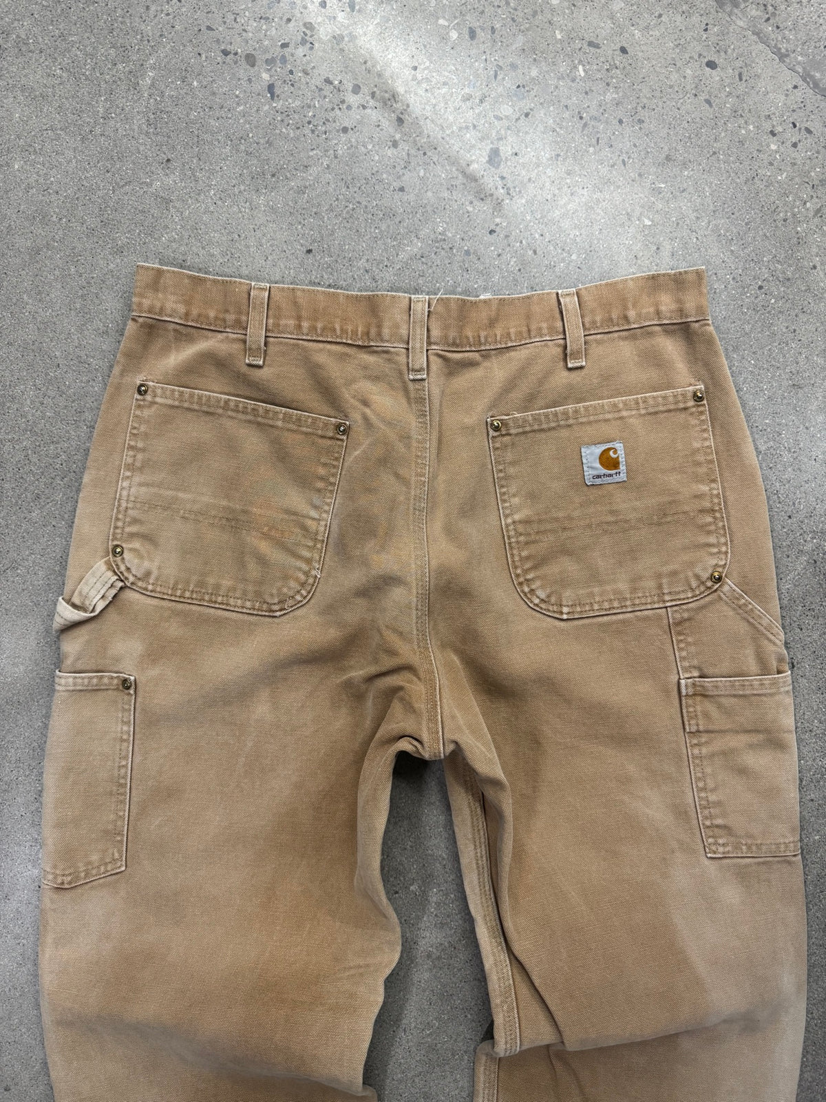 Faded Carhartt Double Knee Work Pants - 35"