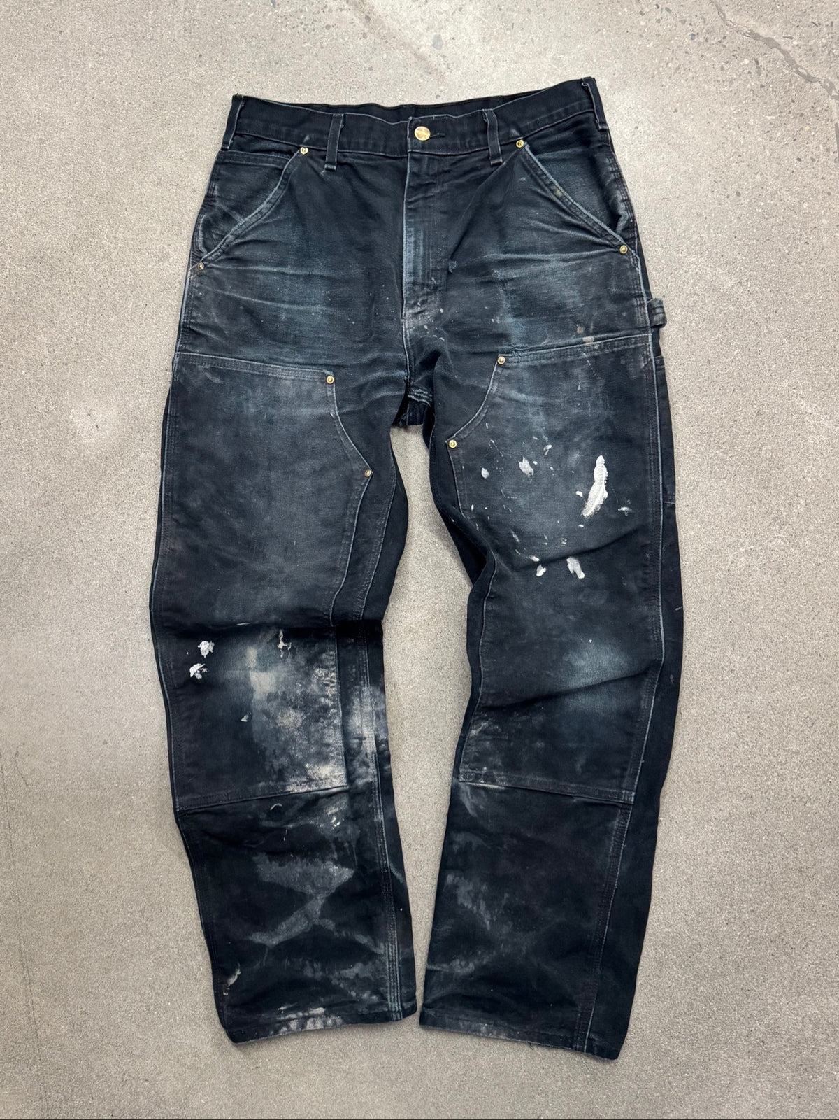 Faded Carhartt Double Knee Work Pants - 32"
