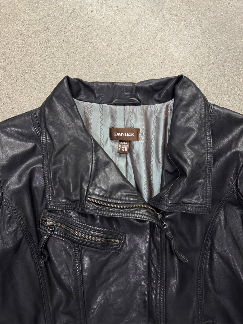 Danier Asymmetrical Leather Moto Jacket - XL