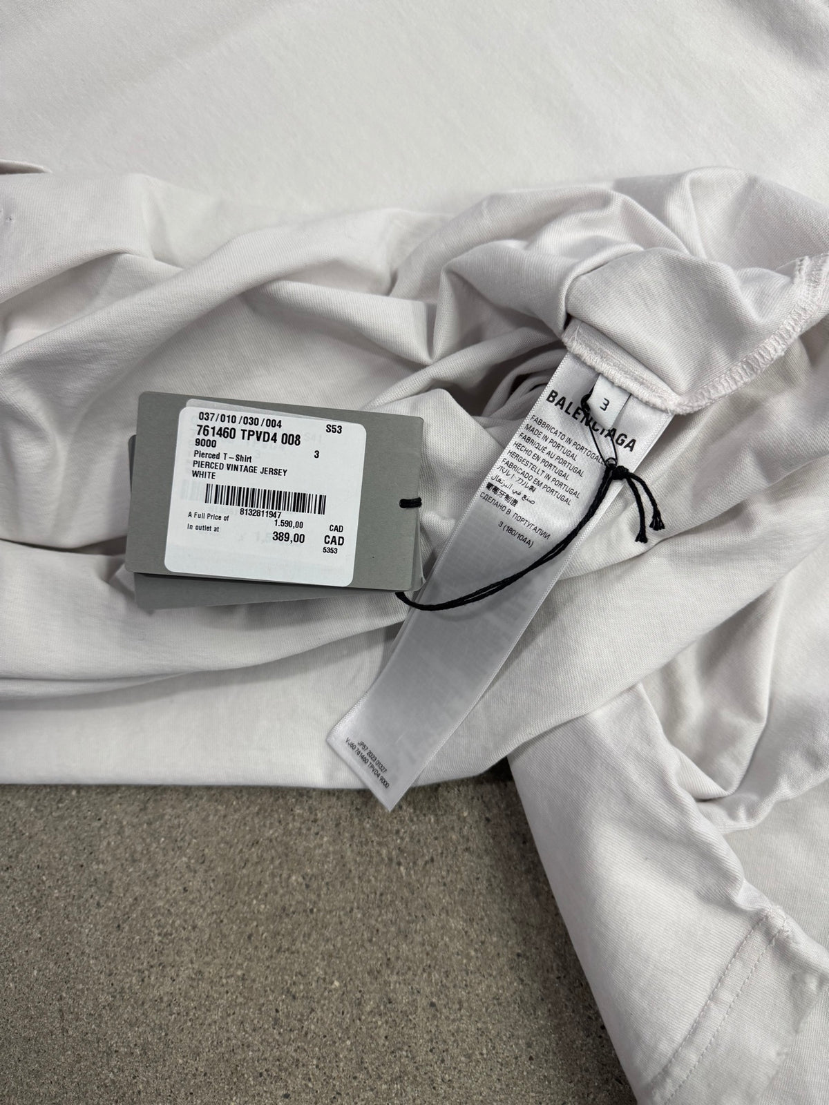 Balenciaga Pierced Oversized T-Shirt - XXL (3)