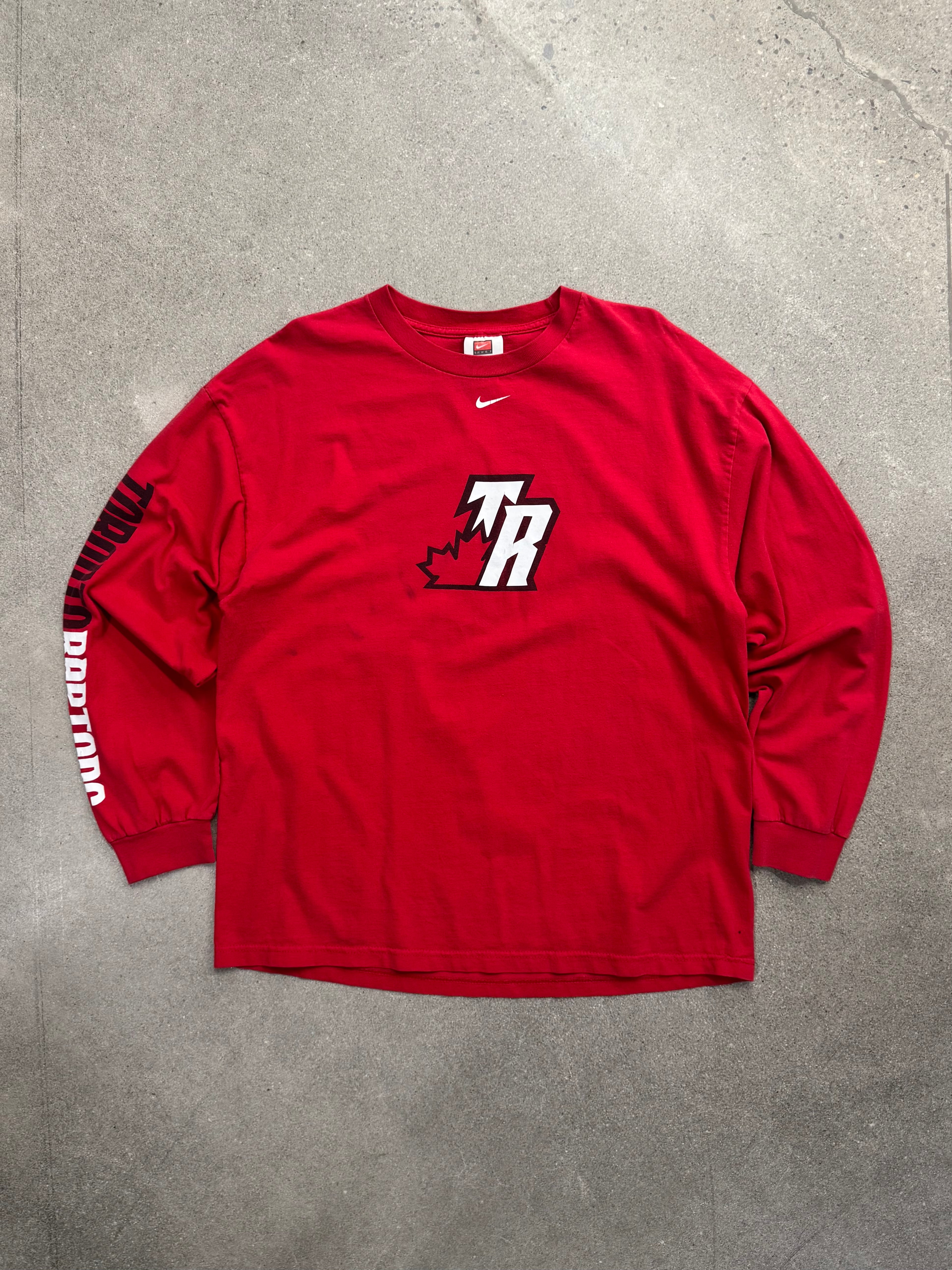 Nike Toronto Raptors Middle Swoosh Long Sleeve Shirt - L
