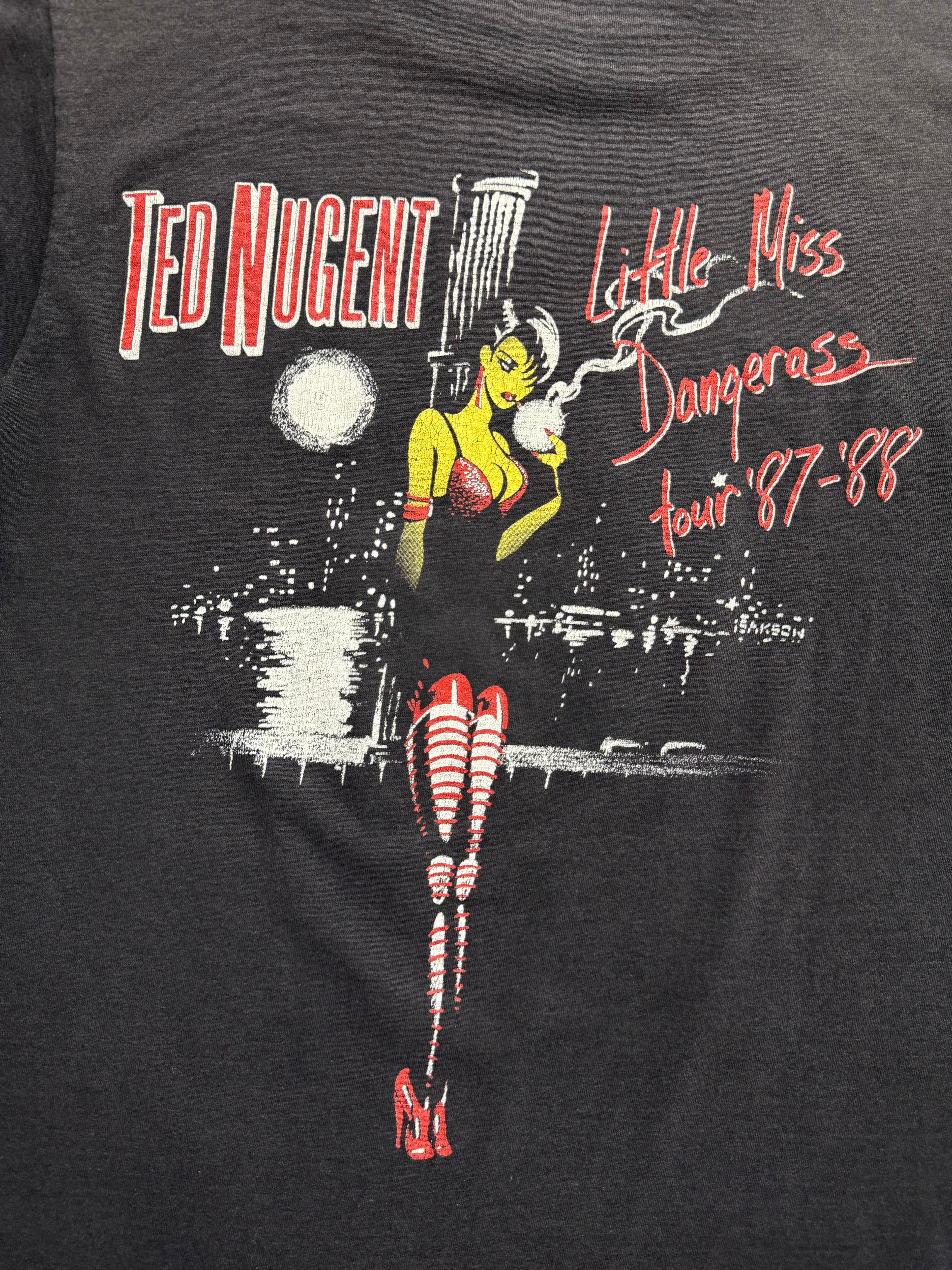 1986 Ted Nugent Little Miss Dangerass Tour T-Shirt - S