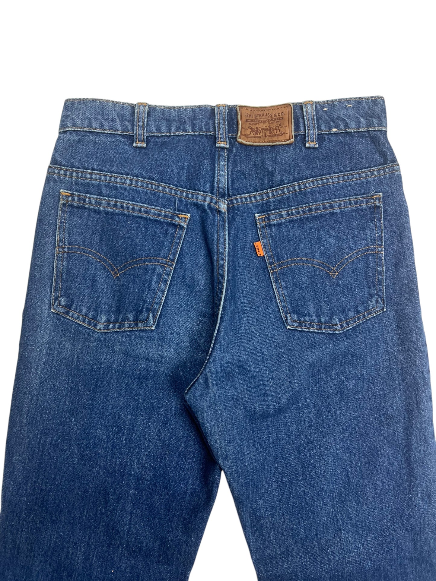 Levi’s Western Orange Tab Blue Jeans - 28”