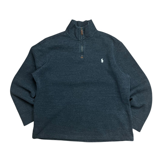 Polo Ralph Lauren Charcoal Quarter-Zip Sweater - L