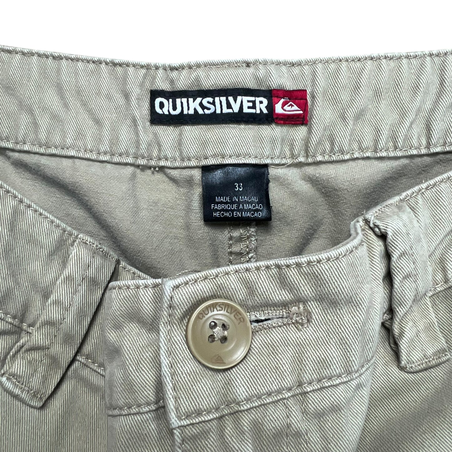 Quiksilver Tan Cargo Shorts - 33"