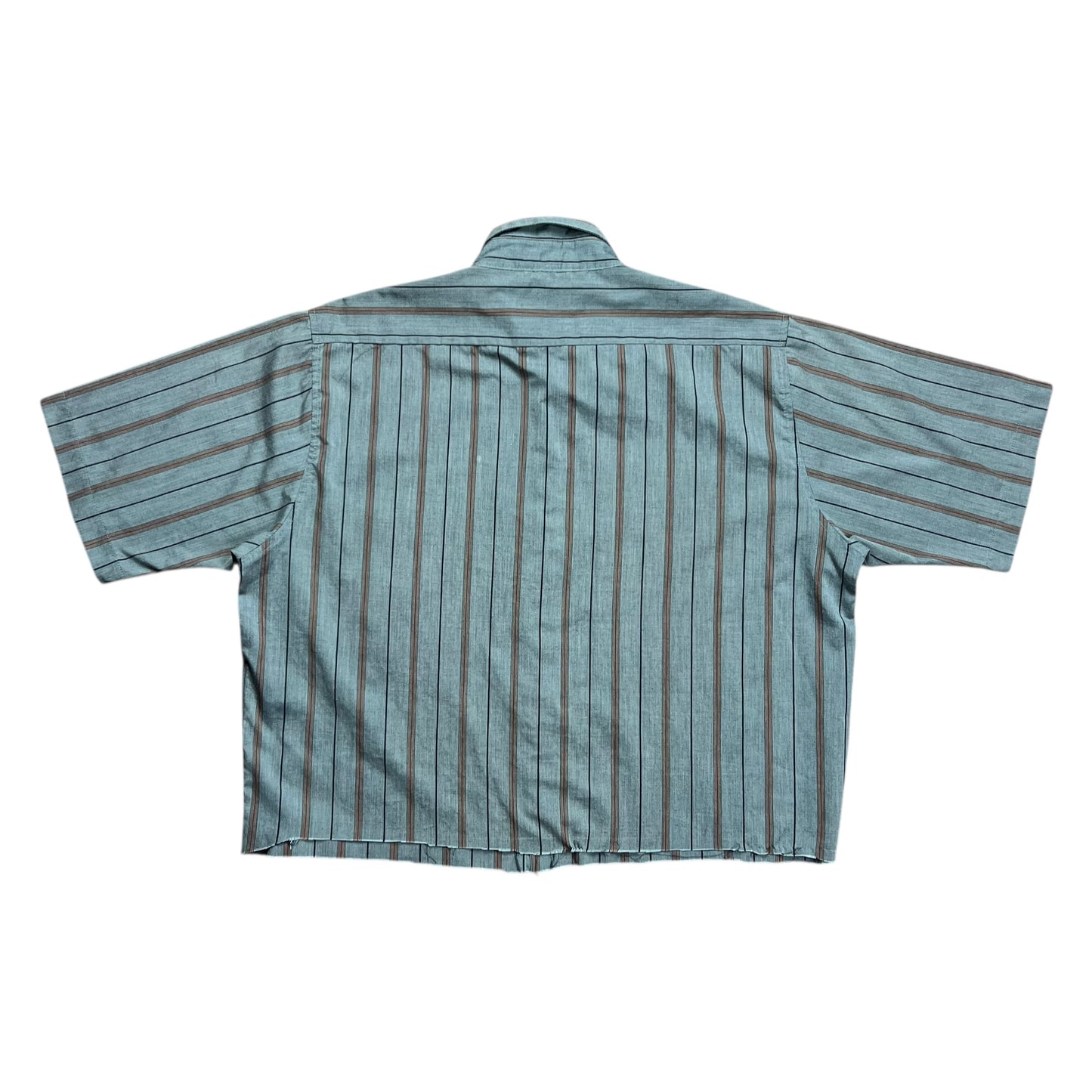 United Cropped Stripped Button-up Shirt - L