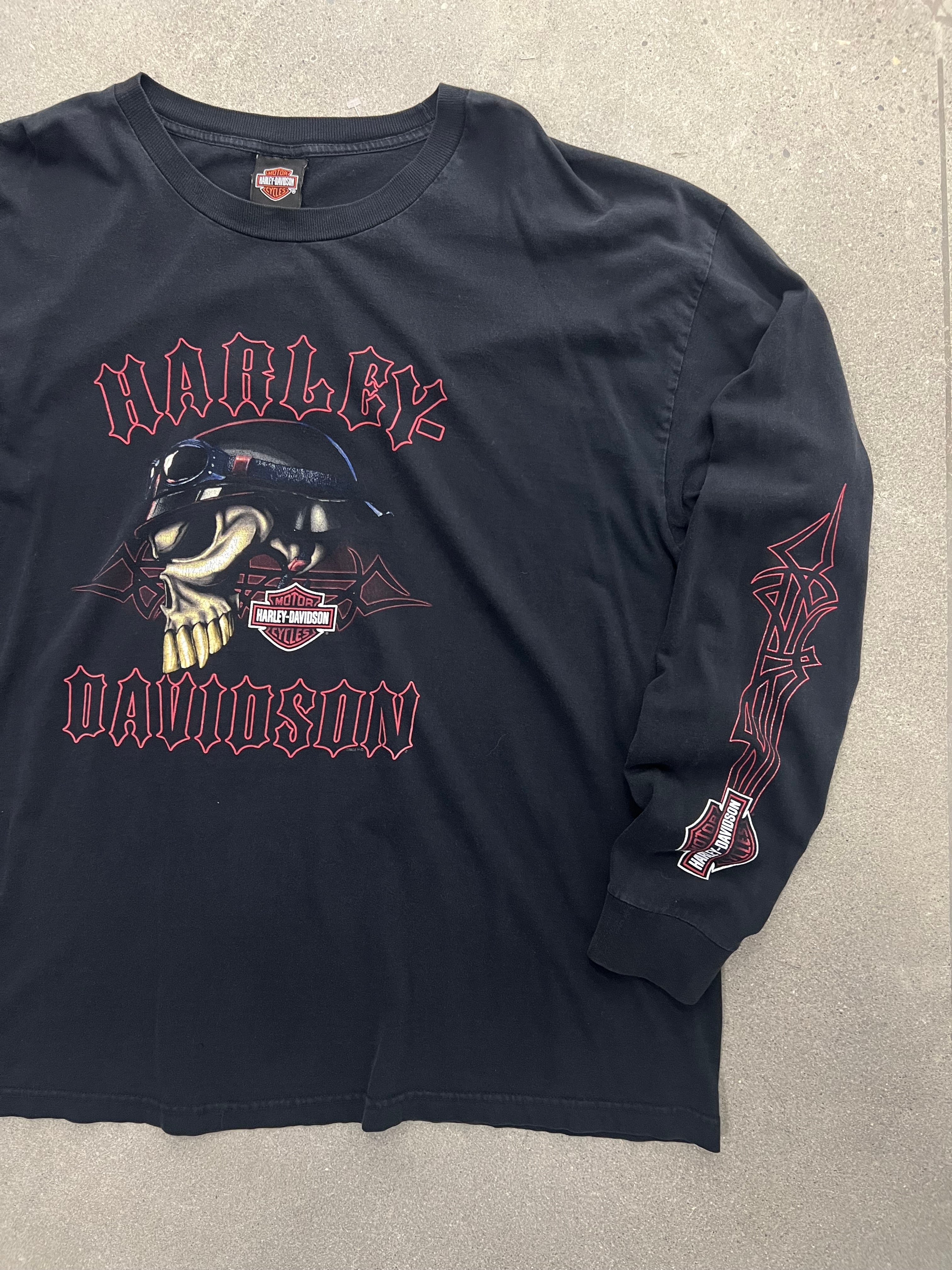 2008 Harley-Davidson Skull Rider Long Sleeve Shirt - XXXL