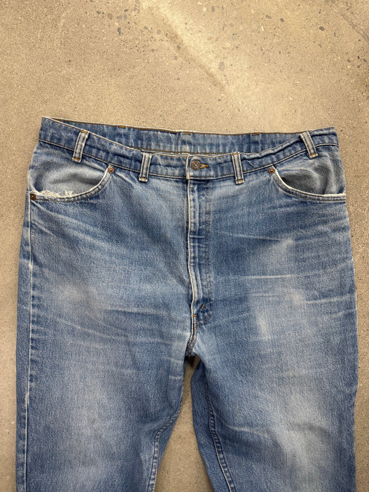 Faded Levi's 619 Orange Tab Jeans - 40"