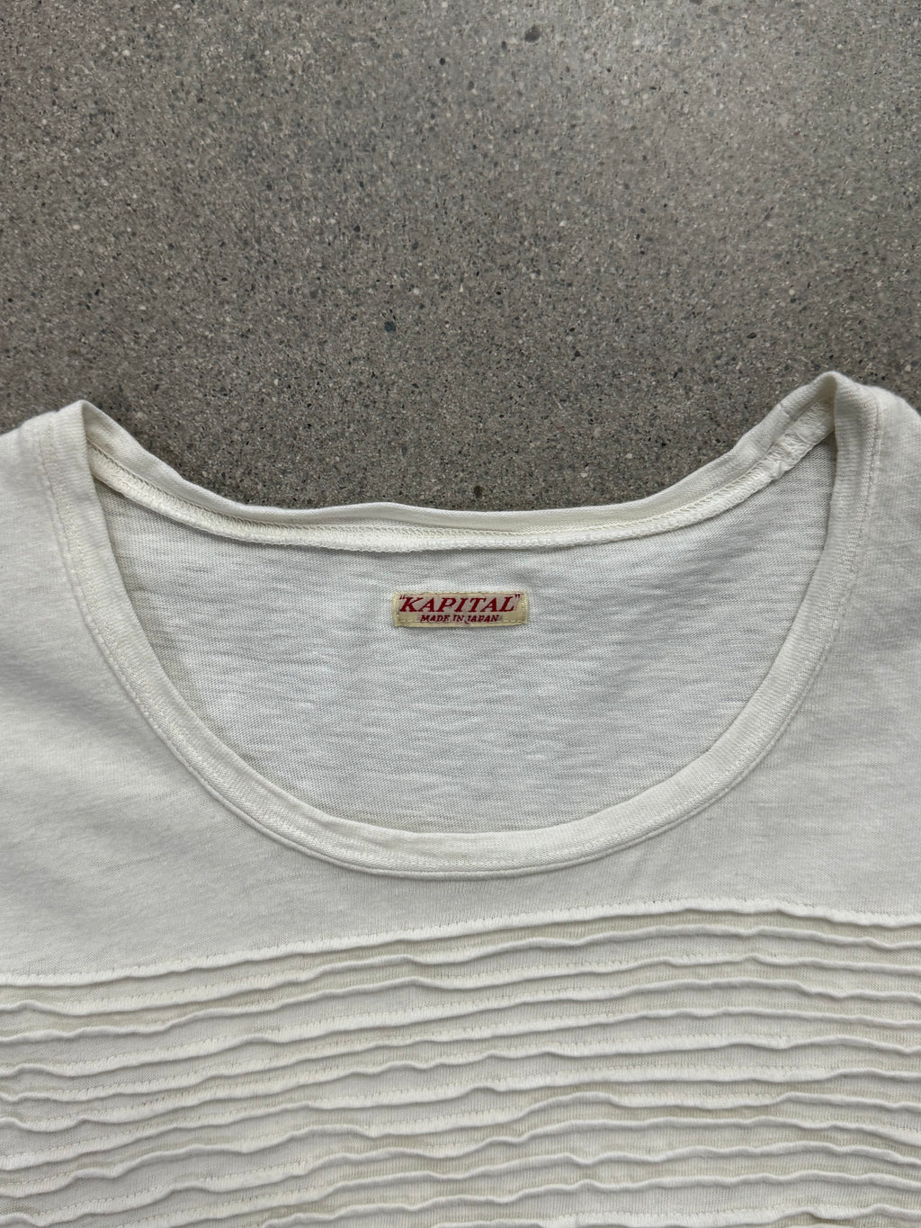 Kapital Jersey Knit Border Tuck Tent T-Shirt - S