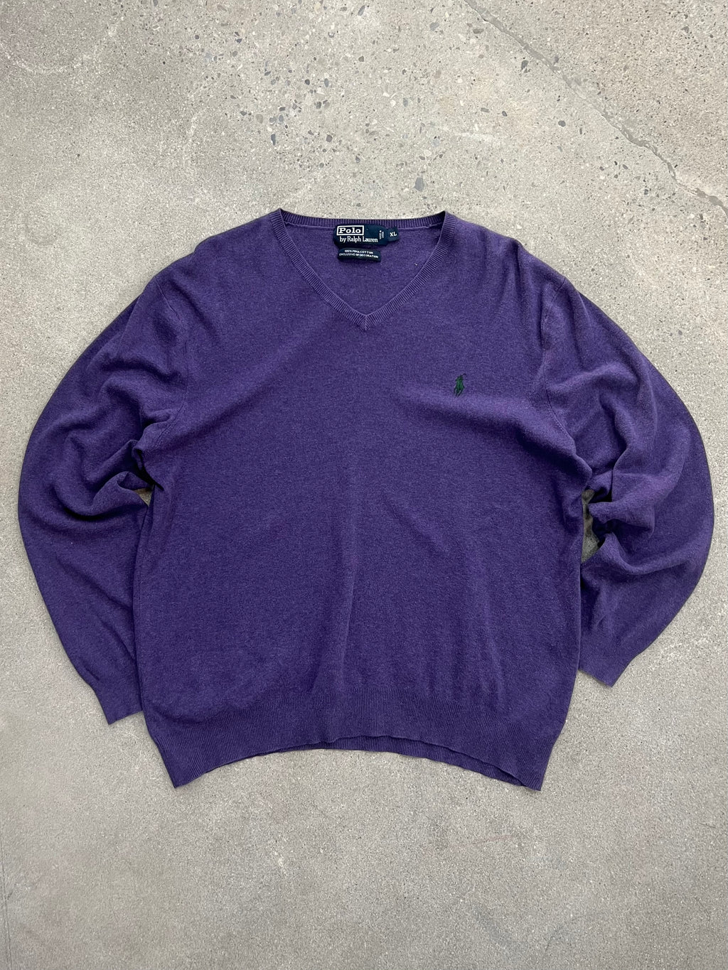 Polo By Ralph Lauren Pima Cotton V-Neck Sweater - XL