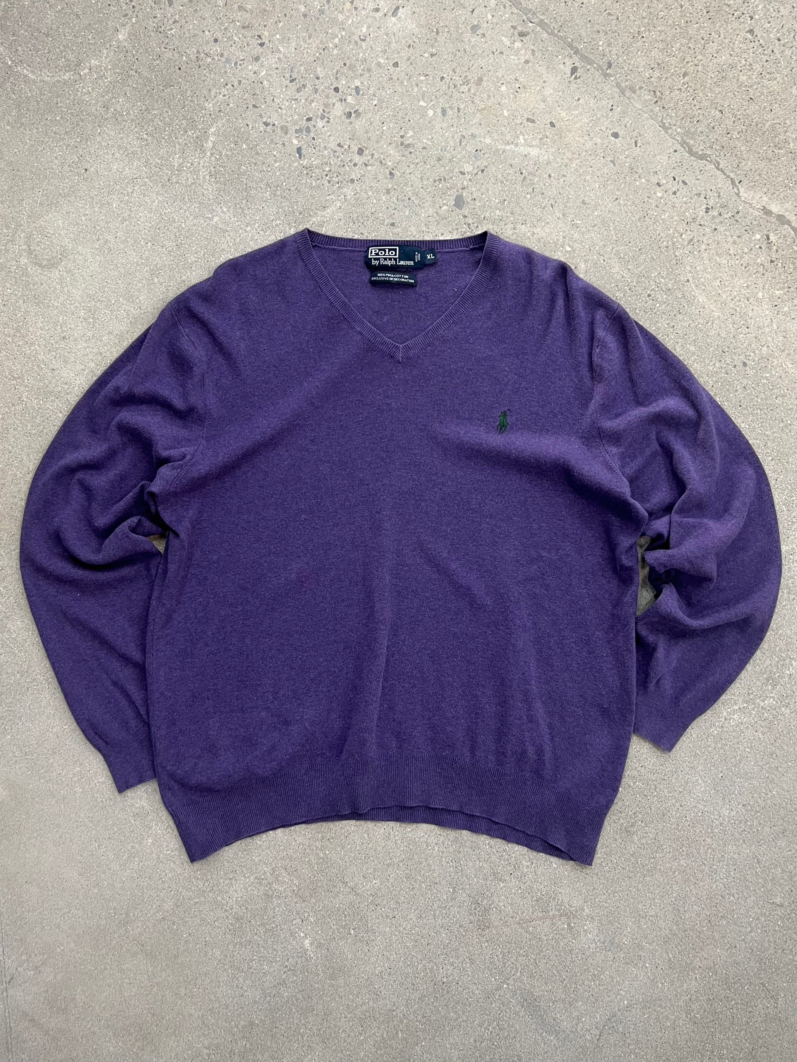 Polo By Ralph Lauren Pima Cotton V-Neck Sweater - XL