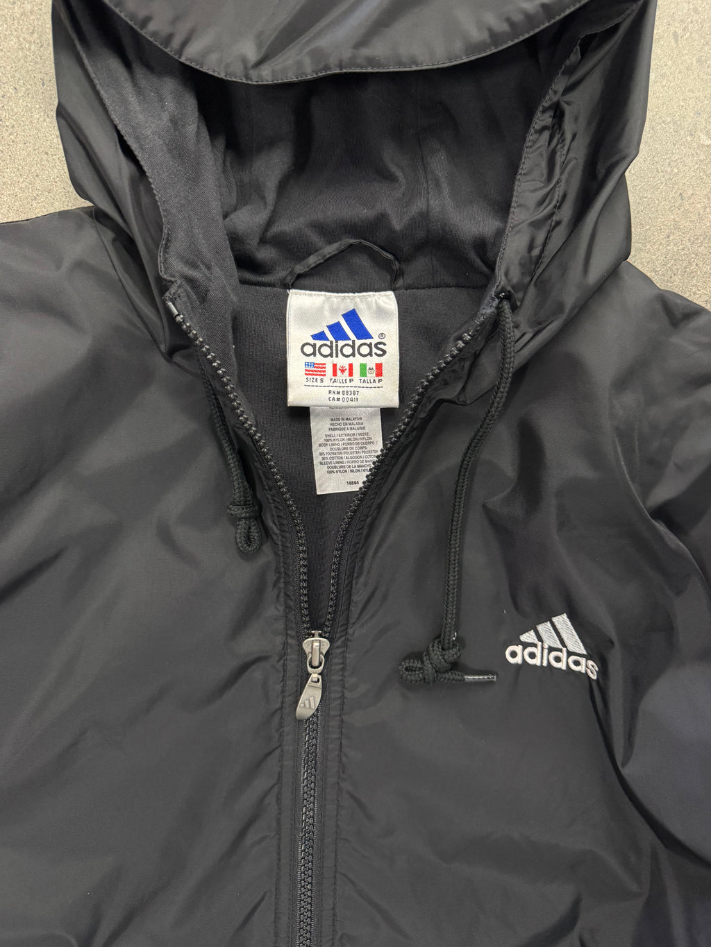 Adidas Quarter Zip Anorak Windbreaker Track Jacket - L