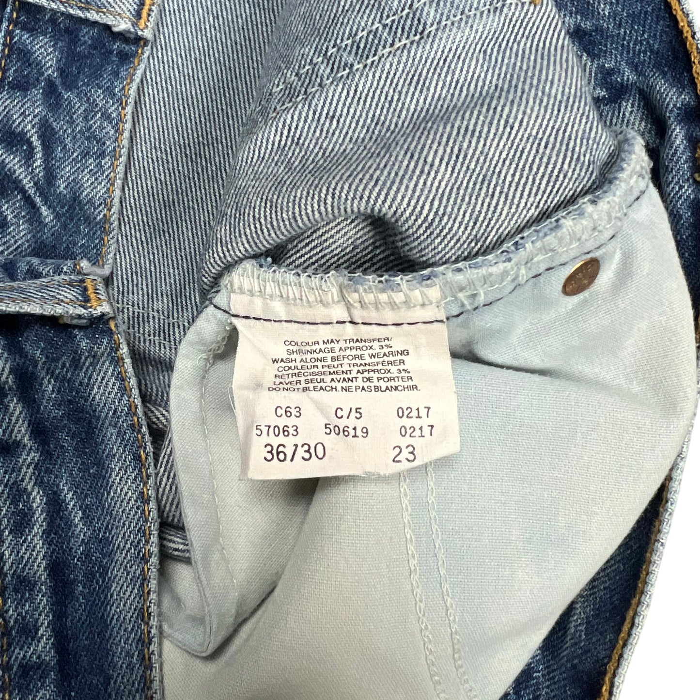Levi's Faded Orange Tab Blue Jeans - 34"