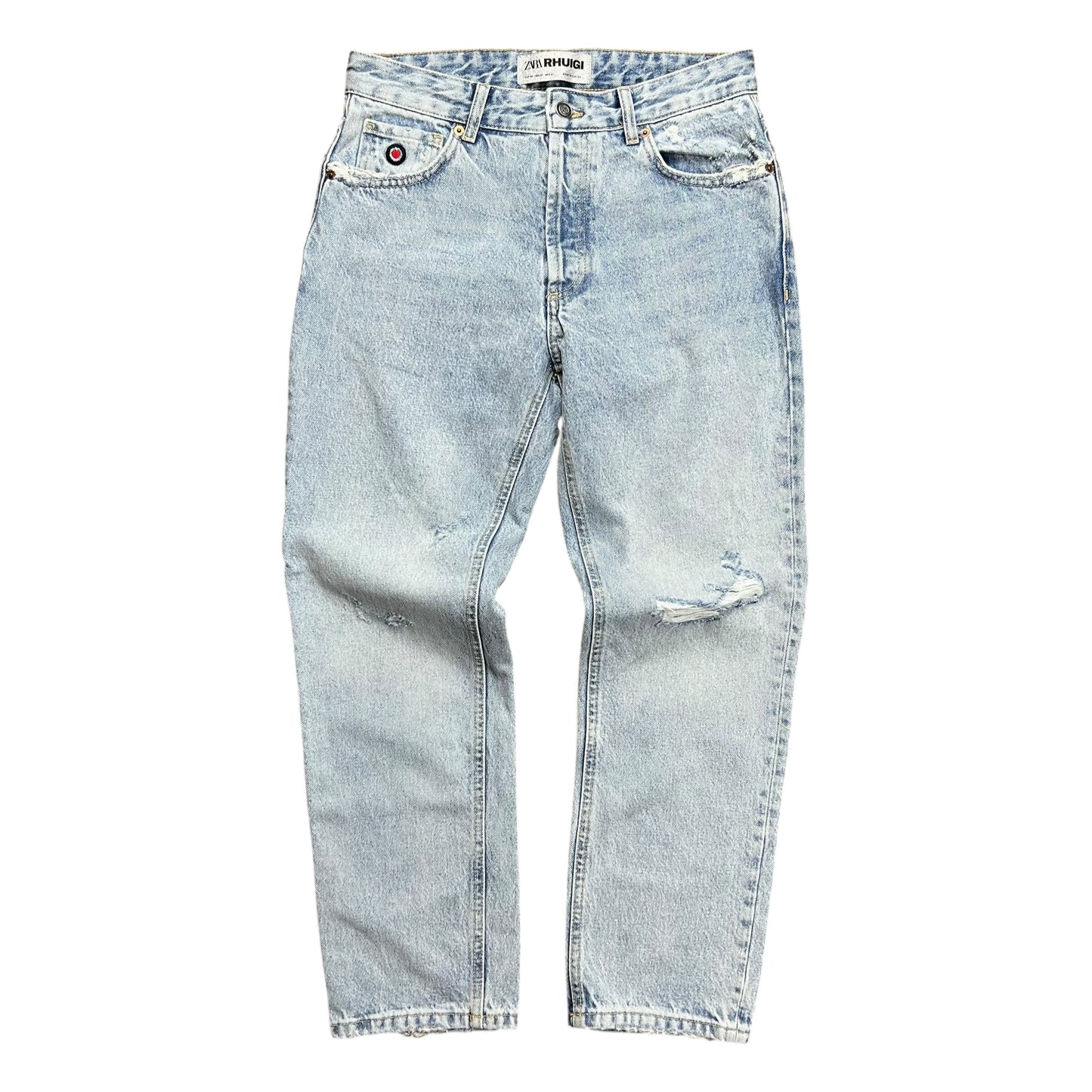 Zara x Rhuigi Faded Light Wash Jeans - 31”