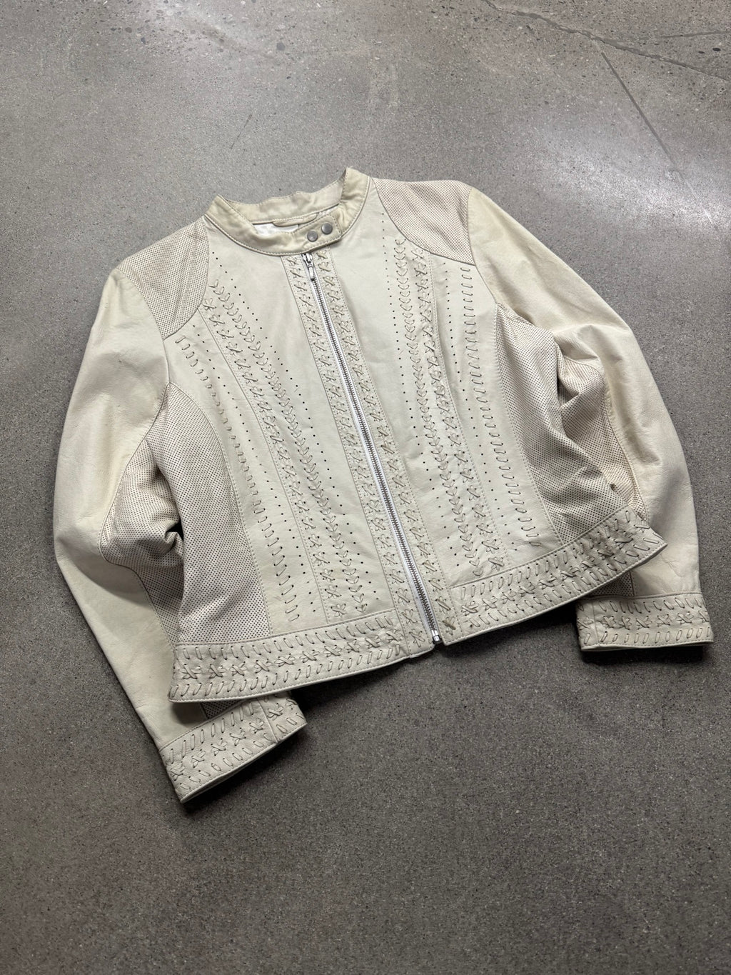 Danier Braided Leather Moto Jacket - M
