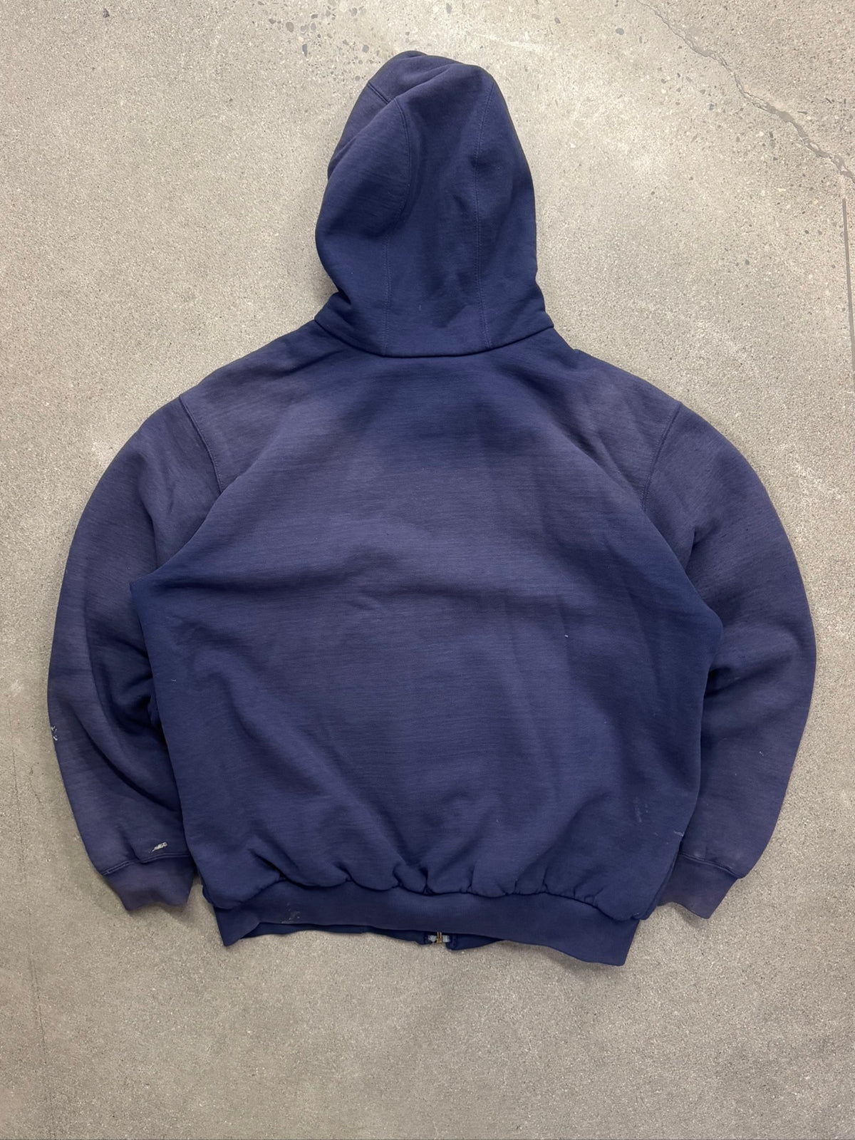 Faded Carhartt Paint Splatter Full-Zip Heavyweight Hoodie - XL