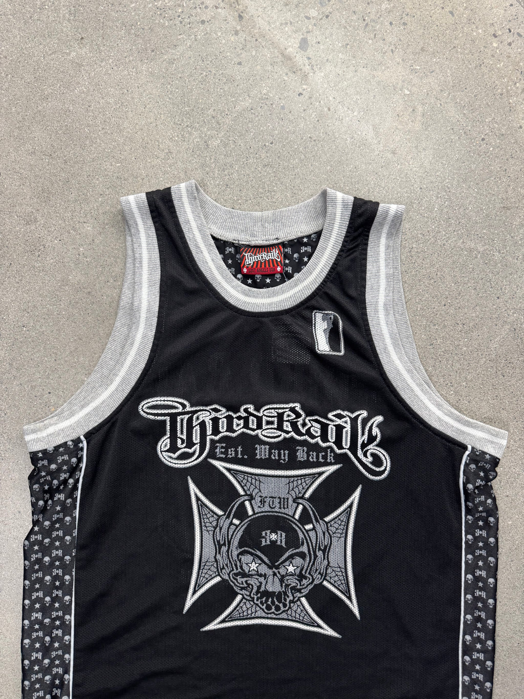 Third Rail Skull & Cross Basketball Jersey - L