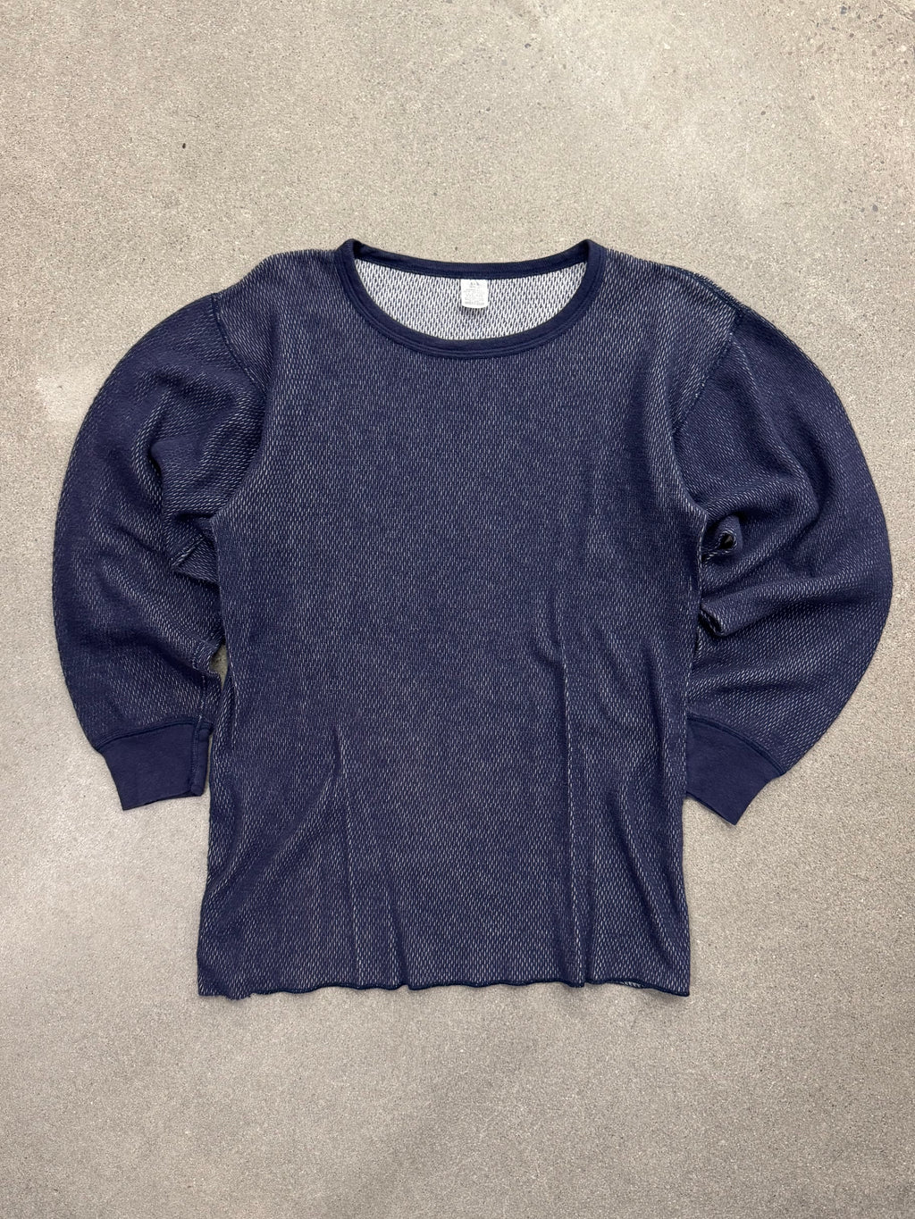 Morgan Mills Blank Waffle-Knit Long Sleeve Thermal Shirt - L