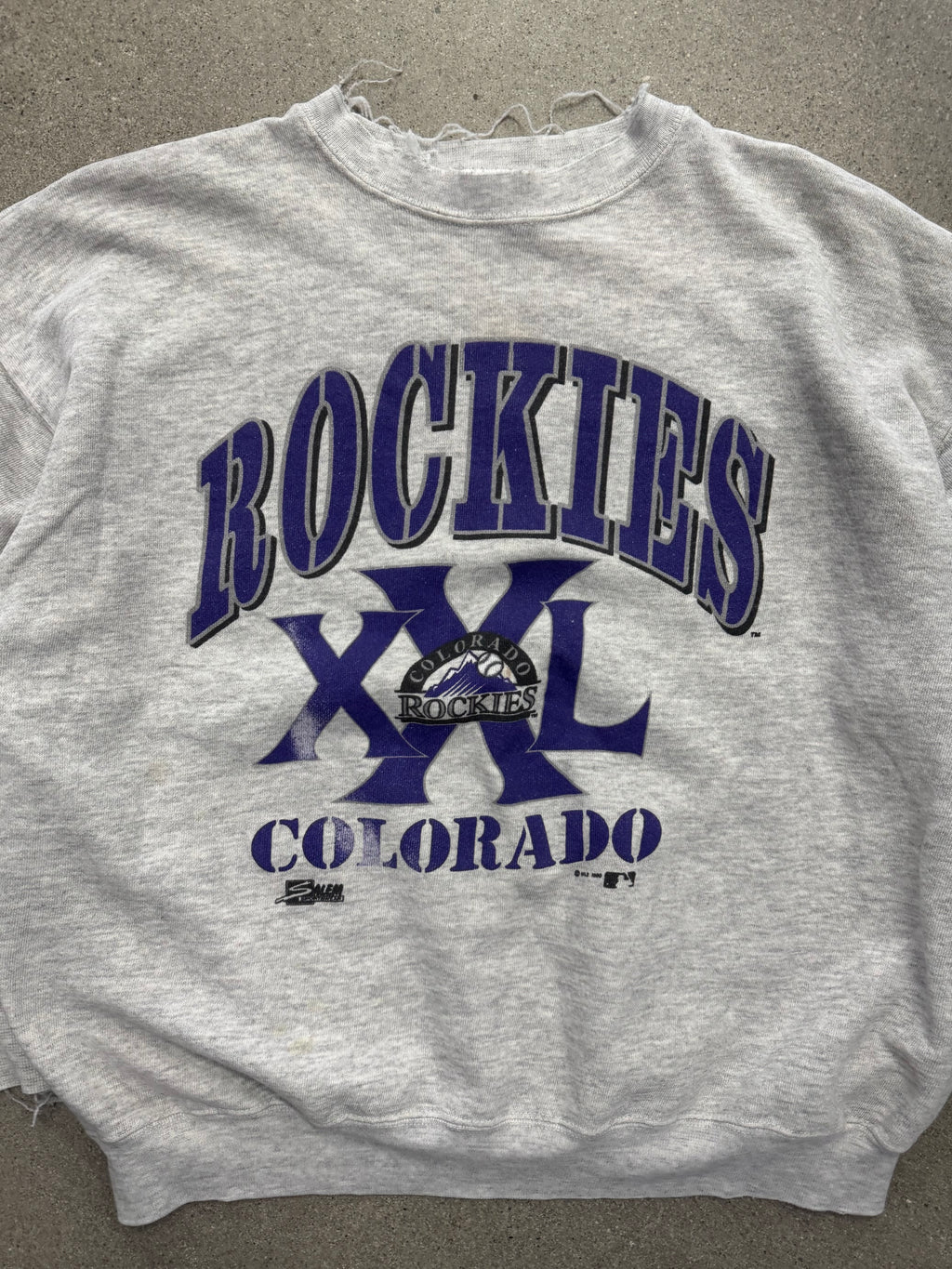 1990 Salem Sportswear Colorado Rockies MLB Crewneck Sweatshirt - M