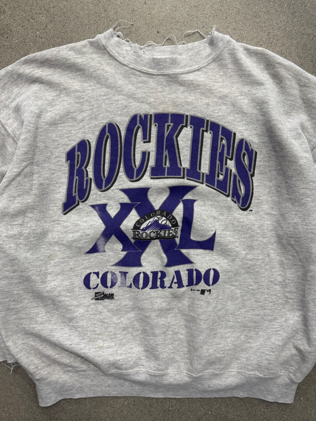 1990 Salem Sportswear Colorado Rockies MLB Crewneck Sweatshirt - M