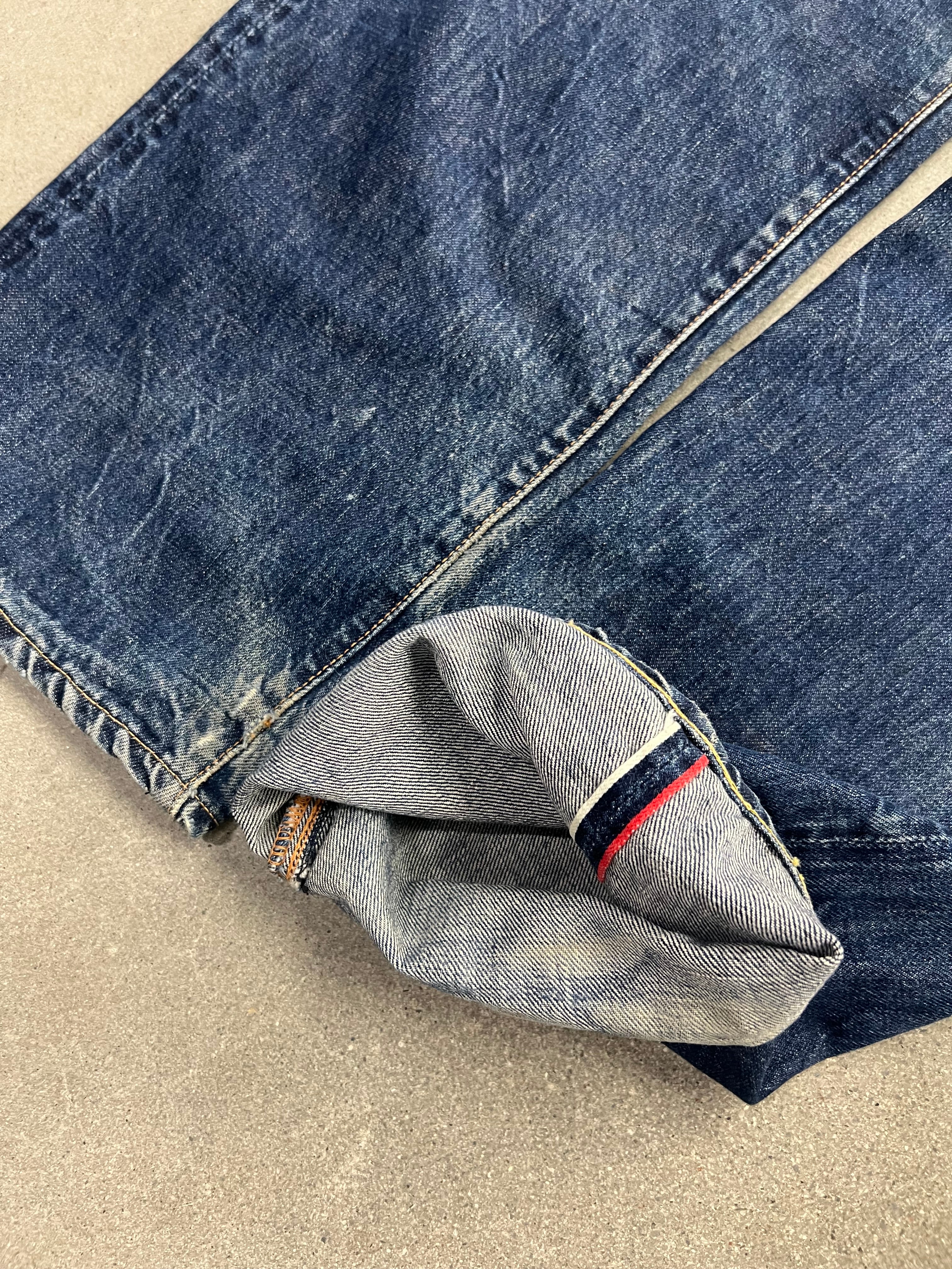Faded Evisu Japanese Selvedge Jeans - 32”