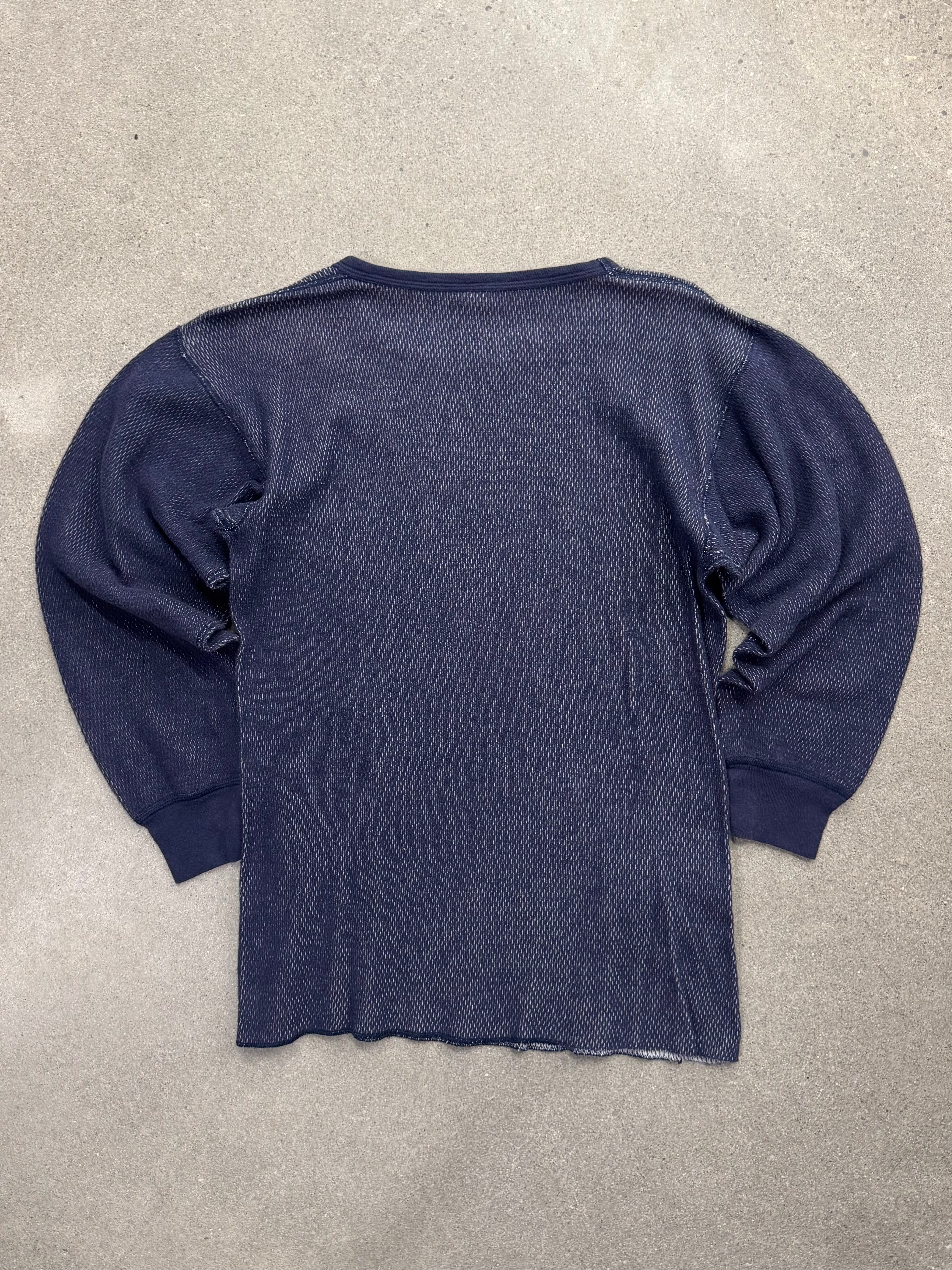 Morgan Mills Blank Waffle-Knit Long Sleeve Thermal Shirt - L